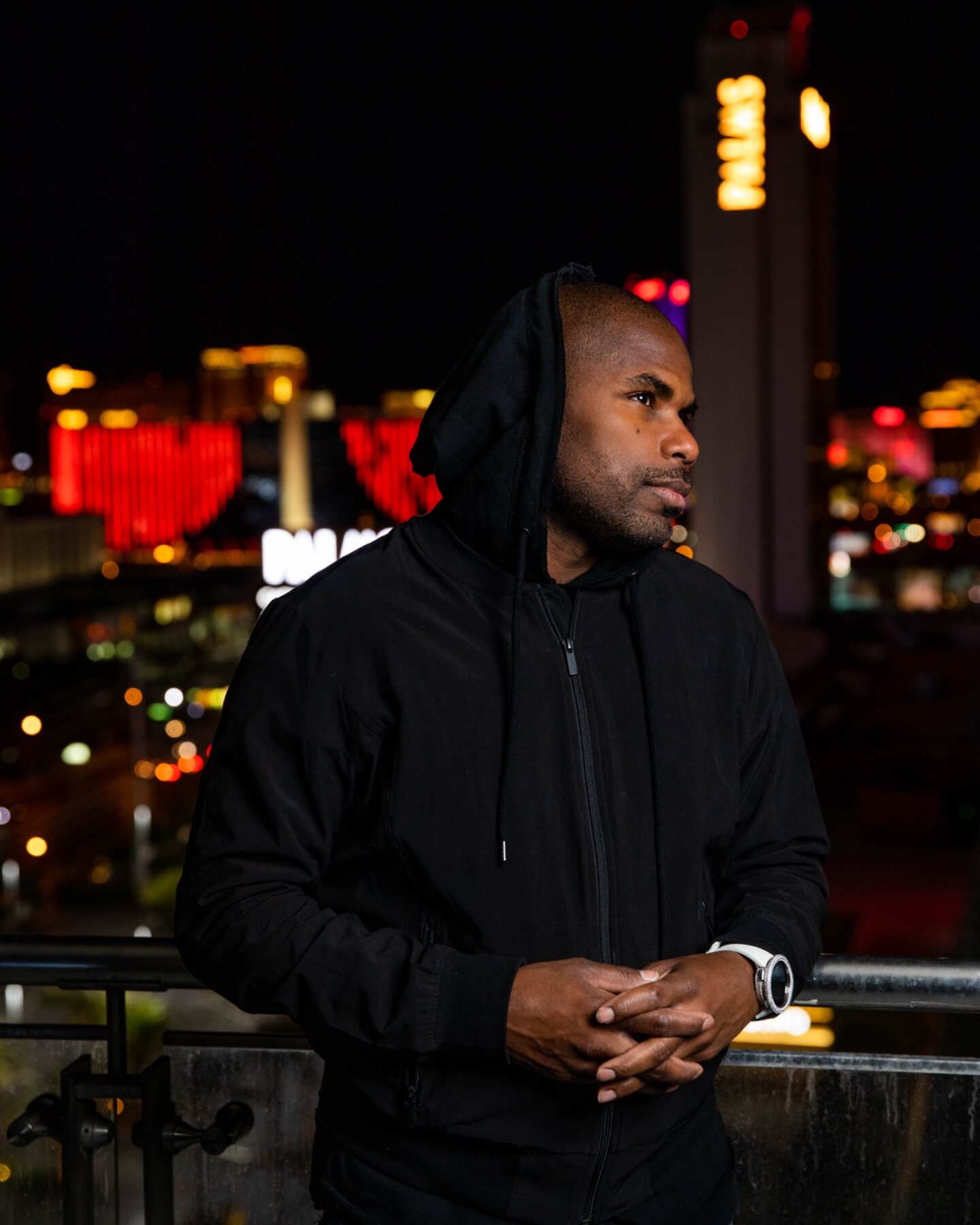 Henry Crockett in Las Vegas at night